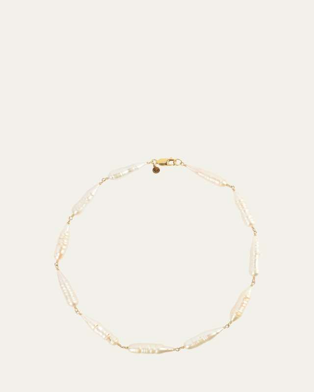 14k Gold Fill Cocoon Necklace With Pearls